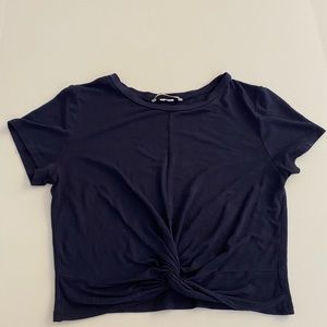 Blue crop top